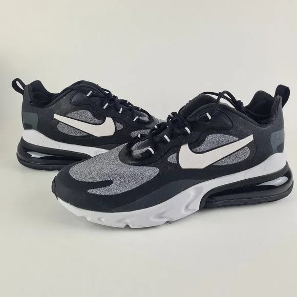 Nike Air Max 270 React Black Running Sneakers Athletic Mens Shoes - Picture 7 of 11